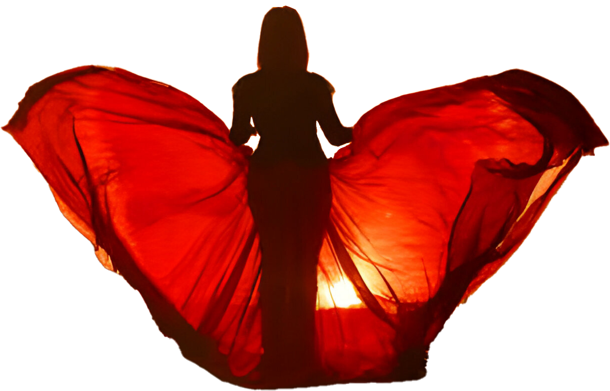 Girl in Red Gown